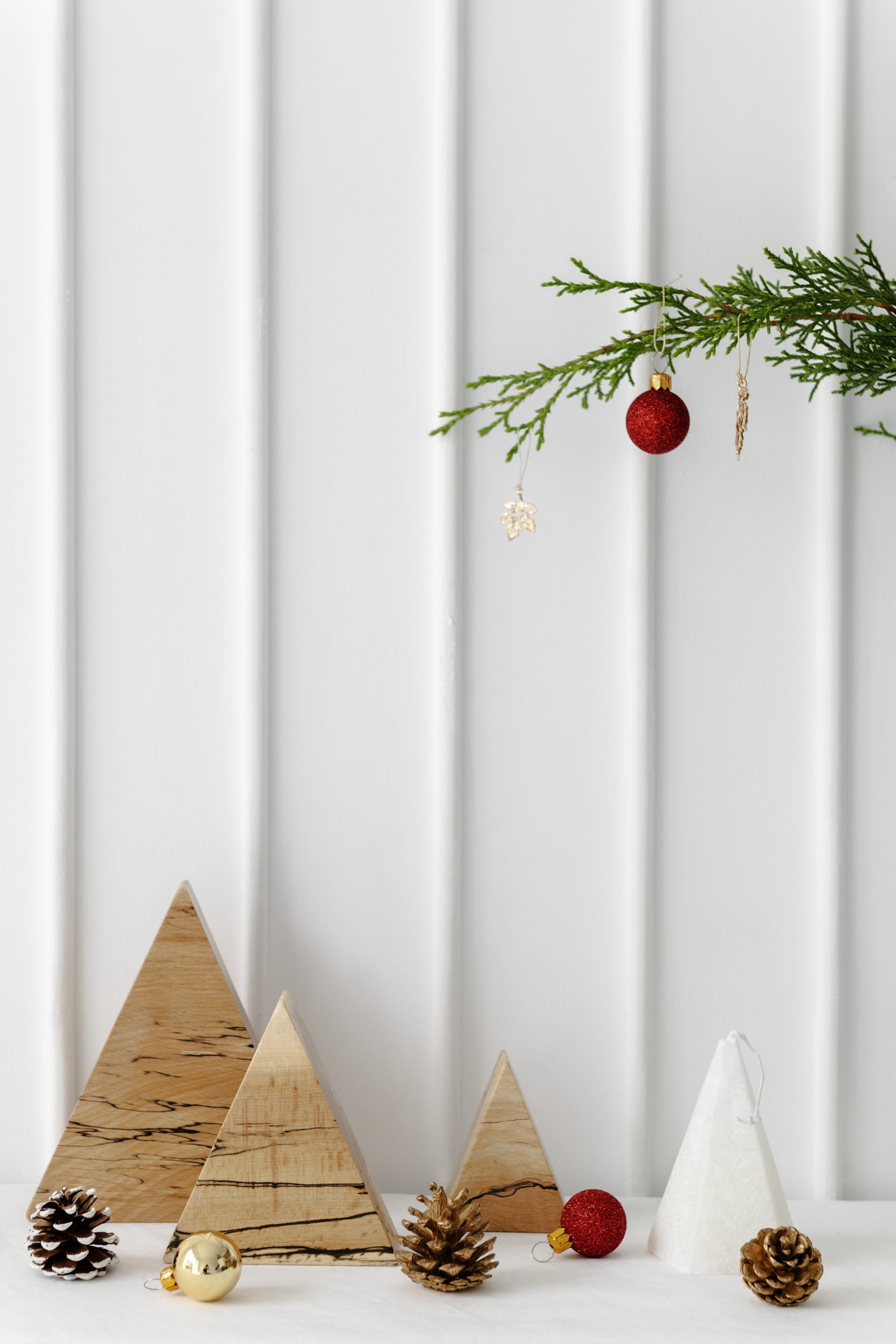 White elegant Christmas home decoration